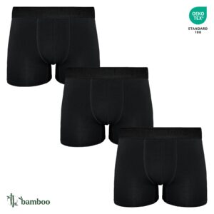 BENYSON bambuko viskozės trumpikės-šortukai vyrams, 3 vnt., juodos, M - Image 2
