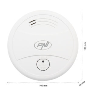 Dūmų jutiklis PNI A024 su „Wi-Fi“, valdymas per „Tuya Smart“ programėlę, maitinimas 9V baterija, 85dB, garsinis ir vaizdinis signalas, tylusis aliarmas - Image 3