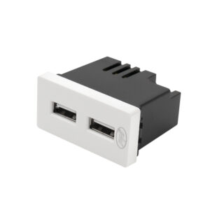 Dvigubas USB lizdas PNI UB20, 5V, 2.4A, modulinis, įmontuojamas, F tipo 1/2, stikliniam rėmeliui RM101W, RM202W - Image 3
