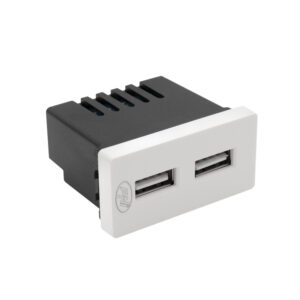 Dvigubas USB lizdas PNI UB20, 5V, 2.4A, modulinis, įmontuojamas, F tipo 1/2, stikliniam rėmeliui RM101W, RM202W - Image 4