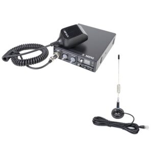 CB CRT S Mini dviejų įtampų 12/24V 4W radijo stotelė + CB antena PNI ML29
