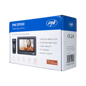 PNI DF930 vaizdo telefonspynė su 1 monitoriumi, 7 colių LCD ekranu, 800x480, elektromagnetinės spynos išvestimi, juoda - Image 8