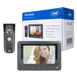 PNI DF930 vaizdo telefonspynė su 1 monitoriumi, 7 colių LCD ekranu, 800x480, elektromagnetinės spynos išvestimi, juoda - Image 9