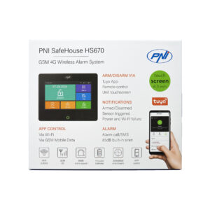 PNI SafeHouse HS670 WiFi GSM 4G belaidė signalizacijos sistema, spalvotas jutiklinis ekranas, 99 belaidės zonos, palaiko 5 telefono numerius, aliarminiai skambučiai ir SMS, suderinama su „Tuya Smart“ programėle. - Image 11