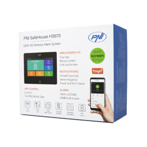 PNI SafeHouse HS670 WiFi GSM 4G belaidė signalizacijos sistema, spalvotas jutiklinis ekranas, 99 belaidės zonos, palaiko 5 telefono numerius, aliarminiai skambučiai ir SMS, suderinama su „Tuya Smart“ programėle. - Image 13