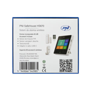 PNI SafeHouse HS670 WiFi GSM 4G belaidė signalizacijos sistema, spalvotas jutiklinis ekranas, 99 belaidės zonos, palaiko 5 telefono numerius, aliarminiai skambučiai ir SMS, suderinama su „Tuya Smart“ programėle. - Image 15