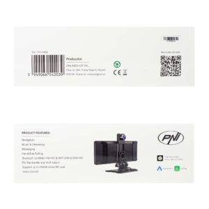 Automobilinis monitorius su DVR PNI D1026 10.26 colio DVR, belaidis Carplay, navigacija, muzika, laisvų rankų įranga, „Bluetooth“, FM siųstuvas
