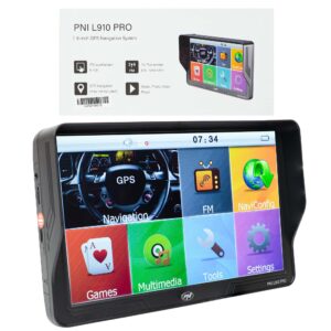 PNI L910 PRO GPS navigacijos sistema su skydeliu nuo saulės, 9 colių, 800 MHz, 512MB DDR, 16GB vidinė atmintis, FM siųstuvas, juoda - Image 7