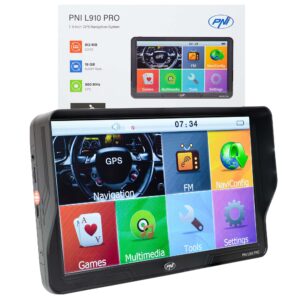 PNI L910 PRO GPS navigacijos sistema su skydeliu nuo saulės, 9 colių, 800 MHz, 512MB DDR, 16GB vidinė atmintis, FM siųstuvas, juoda - Image 8