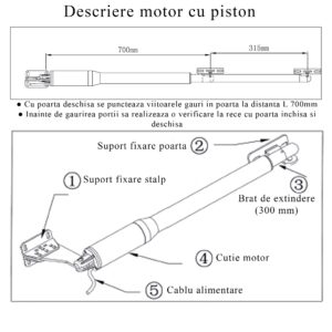 Atveriamų vartų automatikos komplektas PNI MAB300, su 2 40W varikliais, nuotolinio valdymo pulteliais ir valdymo bloku, fotoelementais ir signaline lempa, vartų ilgis iki 2 x 2.5m, vartų svoris 200kg - Image 20