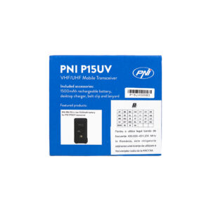 Nešiojama VHF / UHF radijo stotelė PNI P15UV dviejų dažnių, 144-146MHz / 430-440Mhz, 999 kanalų, su 1500 mAh baterija - Image 21