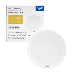 PNI D-Light CL2424 24W LED lubinis šviestuvas, apvalus 29 cm, 2700K, 230V maitinimo šaltinis, 2640 lm, šilta balta spalva - Image 3