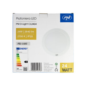 PNI D-Light CL2424 24W LED lubinis šviestuvas, apvalus 29 cm, 2700K, 230V maitinimo šaltinis, 2640 lm, šilta balta spalva - Image 6