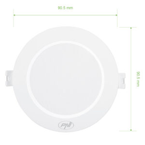 LED prožektorius PNI D-Light CL2503 3W, įleidžiamas, apvalus 9 cm, 6400K, 230V maitinimo šaltinis, 330 lm, šaltai balta spalva - Image 4