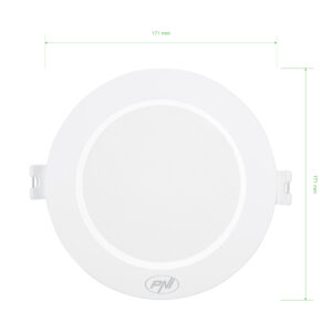 LED prožektorius PNI D-Light CL2512 12W, įleidžiamas, apvalus 17 cm, 4200K, 230V maitinimo šaltinis, 1320 lm, neutrali balta spalva - Image 4