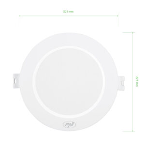LED prožektorius PNI D-Light CL2518 18W, įleidžiamas, apvalus 22 cm, 6400K, 230V maitinimo šaltinis, 1980 lm, šaltai balta spalva - Image 3