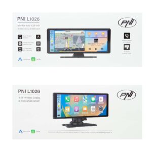 Automobilinis monitorius PNI L1026 10.26 colio, belaidis Carplay, navigacija, muzika, laisvų rankų įranga, „Bluetooth“, FM siųstuvas - Image 5