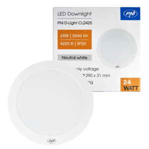 LED lubinis šviestuvas PNI D-Light CL2425 24W, apvalus 29 cm, 4200K, 230V maitinimo šaltinis, 2640 lm, neutrali balta spalva - Image 2