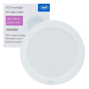 LED lubinis šviestuvas PNI D-Light CL2418 18W, apvalus 21,7 cm, 6400K, 230V, 1980 lm, šaltai balta spalva - Image 10