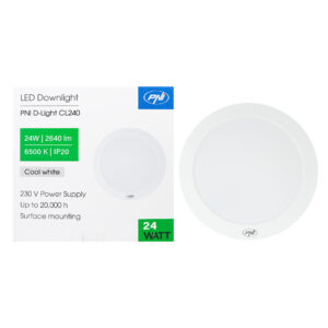 PNI D-Light CL240 24W LED lubinis šviestuvas, apvalus, 6500K, 230V maitinimo šaltinis, 2640 lm, baltas - Image 11