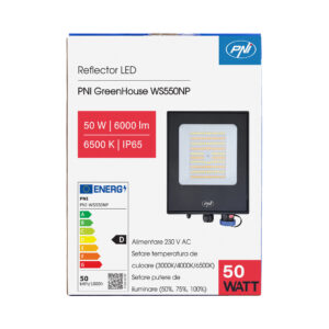 PNI GreenHouse LED prožektorius WS550NP 50W 230V maitinimo šaltinis, reguliuojama spalvų temperatūra (3000K, 4000K, 6500K), reguliuojamas šviesos intensyvumas - Image 4