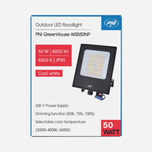 PNI GreenHouse LED prožektorius WS550NP 50W 230V maitinimo šaltinis, reguliuojama spalvų temperatūra (3000K, 4000K, 6500K), reguliuojamas šviesos intensyvumas - Image 5