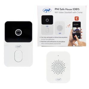 PNI Safe House IDB15 WiFi vaizdo durų skambutis, naktinis matymas, IP54, integruota baterija, valdymas per „Tuya“ programėlę - Image 2