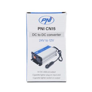 PNI CN15 įtampos keitiklis 180W, 24V-12V, 15A, USB 2.0, apsauga nuo išėjimo trumpojo jungimo - Image 9