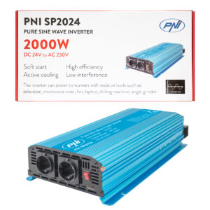 Įtampos keitiklis PNI SP2024 24V maitinimo šaltinis 230V išėjimas 2000W gryna sinusinė banga - Image 6