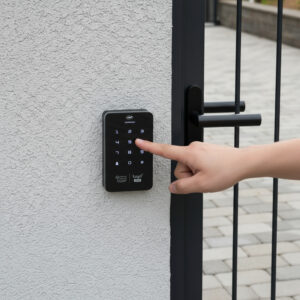 PNI DK150T prieigos kontrolės klaviatūra su „Wi-Fi“, atrakinimas PIN kodu, RFID kortele ir per „Tuya Smart“ programėlę, IP65, juoda - Image 4