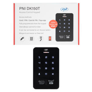 PNI DK150T prieigos kontrolės klaviatūra su „Wi-Fi“, atrakinimas PIN kodu, RFID kortele ir per „Tuya Smart“ programėlę, IP65, juoda - Image 8
