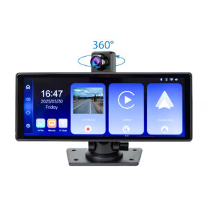 Automobilinis monitorius su DVR PNI D1026 10.26 colio DVR, belaidis Carplay, navigacija, muzika, laisvų rankų įranga, „Bluetooth“, FM siųstuvas - Image 14