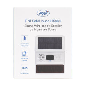 PNI SafeHouse HS006 belaidė lauko sirena su saulės įkrovimu - Image 2
