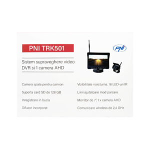 PNI TRK501 belaidė LCD atbulinės eigos kamera ir monitorius su DVR funkcija, „Micro SD“ kortelės lizdu, IR šviesos diodais, skirta sunkvežimiams - Image 12