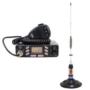 CB radijo stoties komplektas PNI Escort HP 6800 ASQ, 12/24 V su CB antena PNI ML70 su magnetu