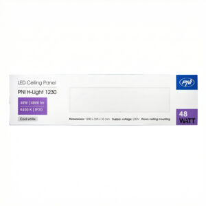 PNI H-Light 1230 48W LED panelė, 1200x300mm, 4800lm, 6400K, vidaus patalpoms, įmontuojama, šaltai balta - Image 9