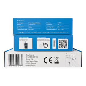 PNI PMR R15 0,5W profesionali nešiojama radijo stotelė, ASQ, TOT, monitorius, programuojama, 1200mAh baterija, CTCSS-DCS kodai - Image 13
