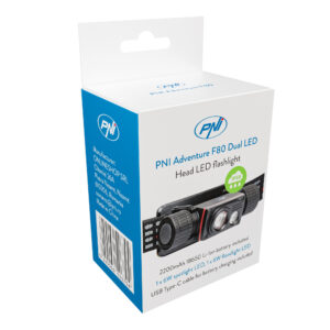 PNI Adventure F80 dvigubas LED galvos žibintuvėlis, 1000 lm, 6W, 2200 mAh, IP68 - Image 13