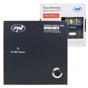 CCTV maitinimo šaltinis PNI STC52 12V, 5A, 60W, 4 išėjimai, metalinėje dėžutėje - Image 5