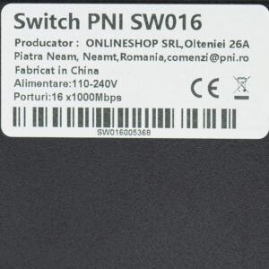 PNI SW016 komutatorių rinkinys, 16 x 10/100/1000 Mbps, Gigabit, metalinis korpusas ir 1.5m CAT8 patch laidas PNI U8015W - Image 8