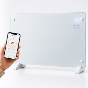 Extralink SMART GLASS PANEL HEATER, WHITE, 2000W, WIFI, LPL-23A-WH - Image 2