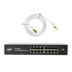 PNI SW016 komutatorių rinkinys, 16 x 10/100/1000 Mbps, Gigabit, metalinis korpusas ir 1.5m CAT8 patch laidas PNI U8015W - Image 13