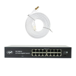 PNI SW016 16 x 10/100/1000 Mbps komutatoriaus rinkinys, Gigabit, metalinis korpusas ir 3m CAT8 patch laidas PNI U8030W - Image 13