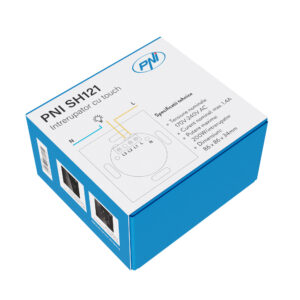 Paprastas jutiklinis jungiklis PNI SH121, pagamintas iš stiklo, juodas, su LED indikatoriumi, 10A 200W - Image 10