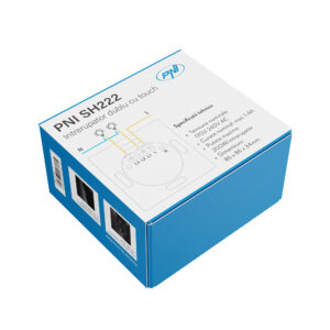 PNI SH222 stiklinis dvigubas jutiklinis jungiklis, juodas su LED indikatoriumi - Image 10