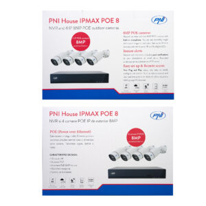 PNI House IPMAX POE 8 vaizdo stebėjimo sistemos komplektas, NVR su 4 kameromis ir PNI SafeHouse 1TB HDD - Image 7