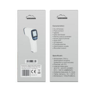 SilverCloud UF41 skaitmeninis termometras su infraraudonųjų spindulių, bekontakte, kūno ir paviršiaus matavimo technologija bei balso įspėjimo funkcija - Image 12