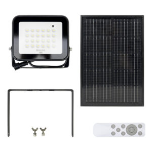 PNI GreenHouse WS100 100W LED prožektorius su saulės baterija, 10000mAh akumuliatoriumi, nuotolinio valdymo pulteliu, reguliuojamu laikmačiu ir ryškumu, 6500 K, IP65 - Image 11
