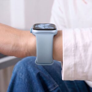 Tech-Protect SILIKONINIS DIRŽELIS WATCH 8 / 9 / 10 / 11 / 12 / SE (40 / 41 / 42 MM) BLUE JEANS - Image 6