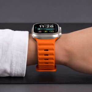 Tech-Protect SILICONE LINE WATCH 8 / 9 / 10 / 11 / 12 / SE / ULTRA (44 / 45 / 46 / 49 MM) ORANŽINIS - Image 5